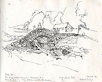 Ashness Bridge, above Langdale,  Lake District